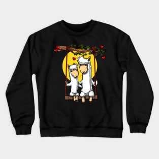 Cute Llama Couple Crewneck Sweatshirt